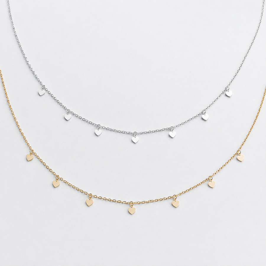 Pentagram Halsband, Stjärnhänge i Guld eller Silver