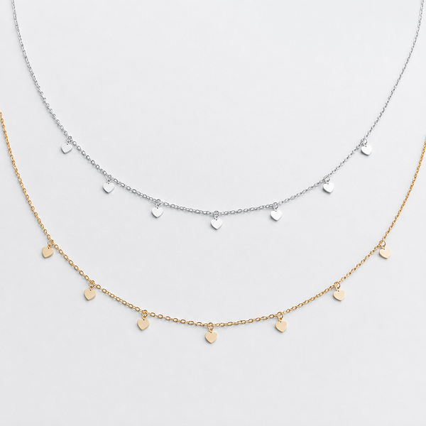 Pentagram Halsband, Stjärnhänge i Guld eller Silver